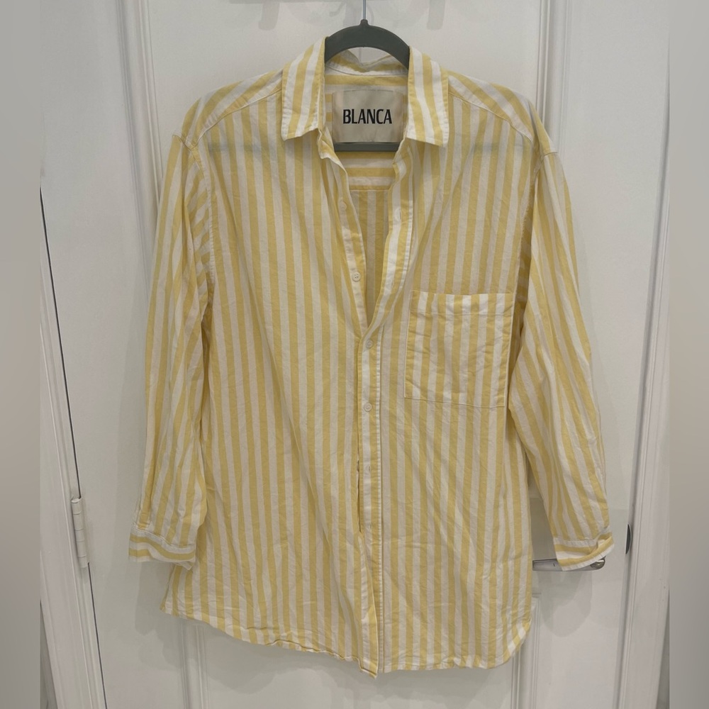 Blanca Fabienne yellow striped shirt - Picture 1 of 1